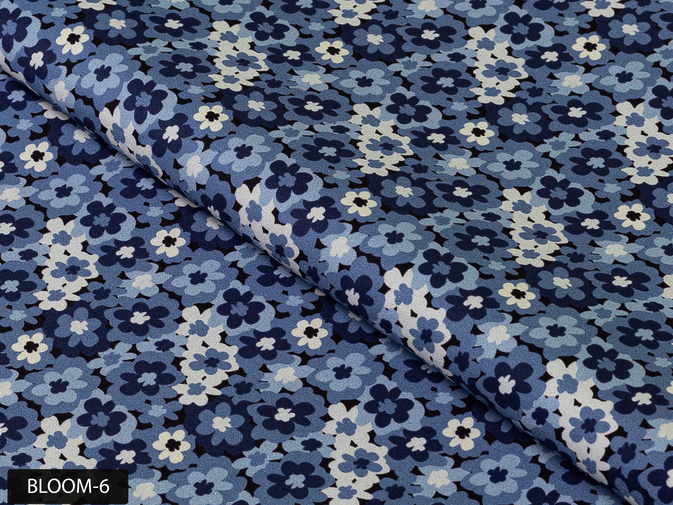 Dense Blue Floral Cluster Shirt