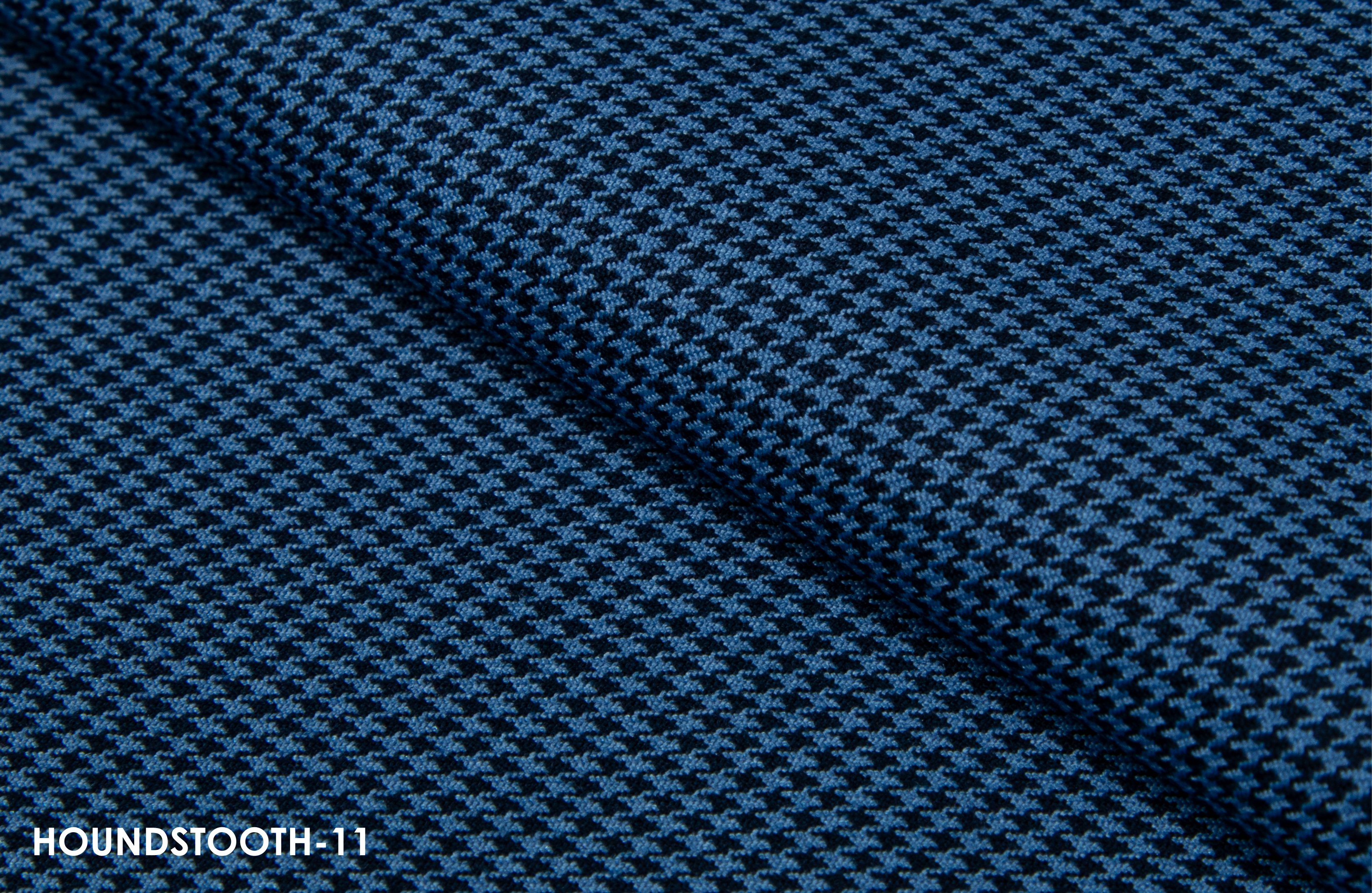 Navy Tonal Houndstooth Blazer