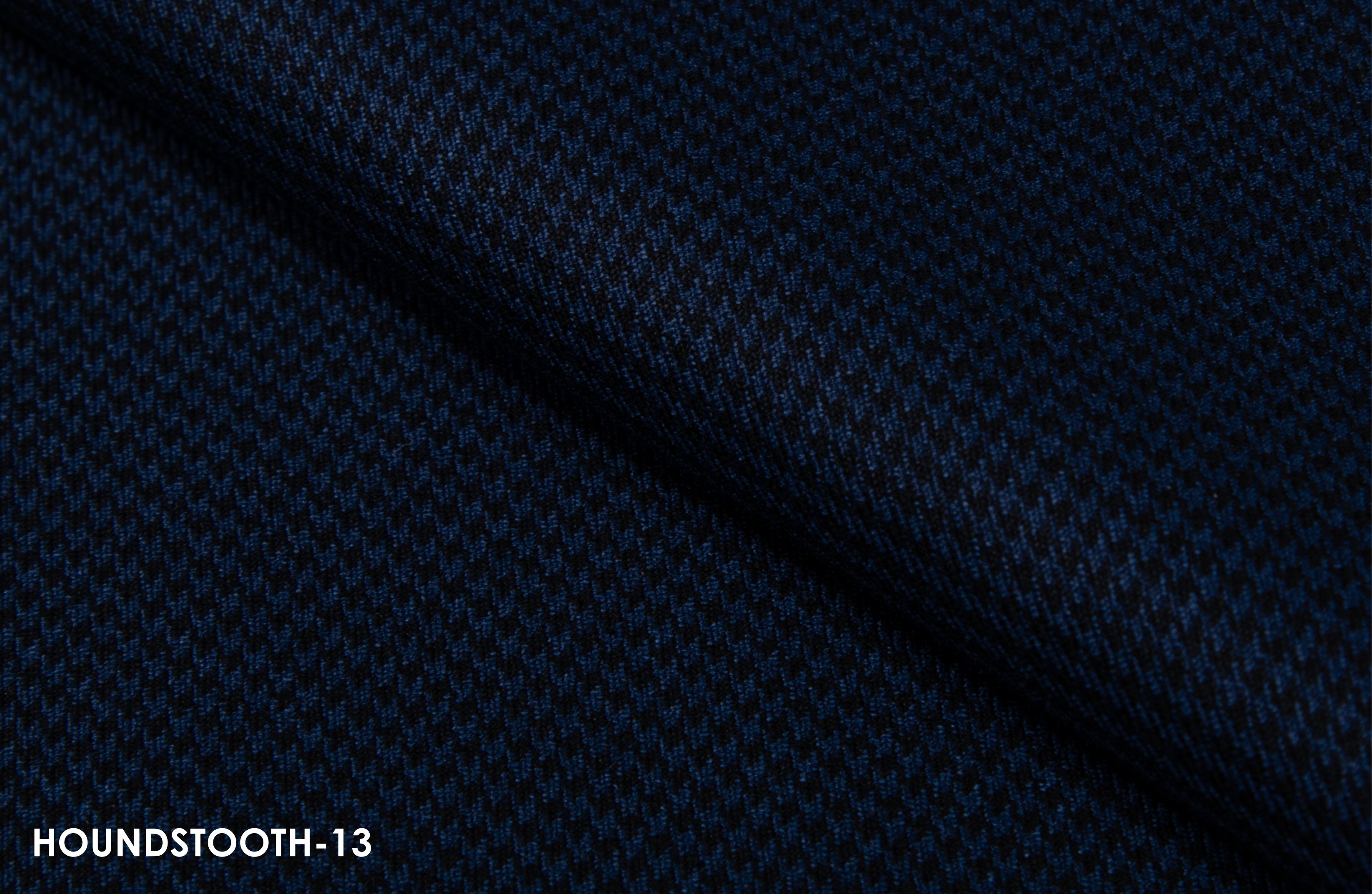 Dark Navy Micro-Houndstooth Blazer
