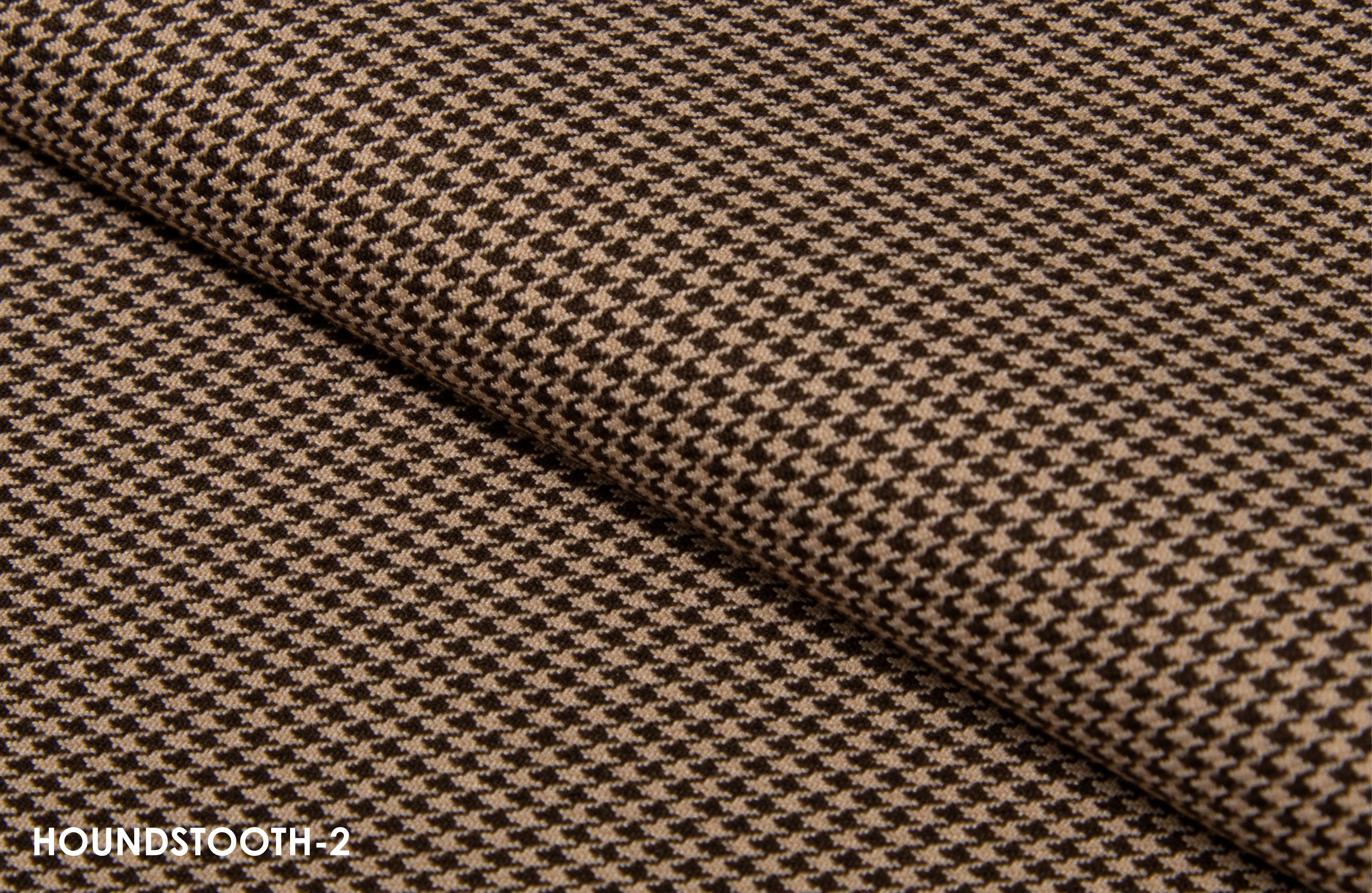 Tan and Brown Classic Houndstooth Blazer
