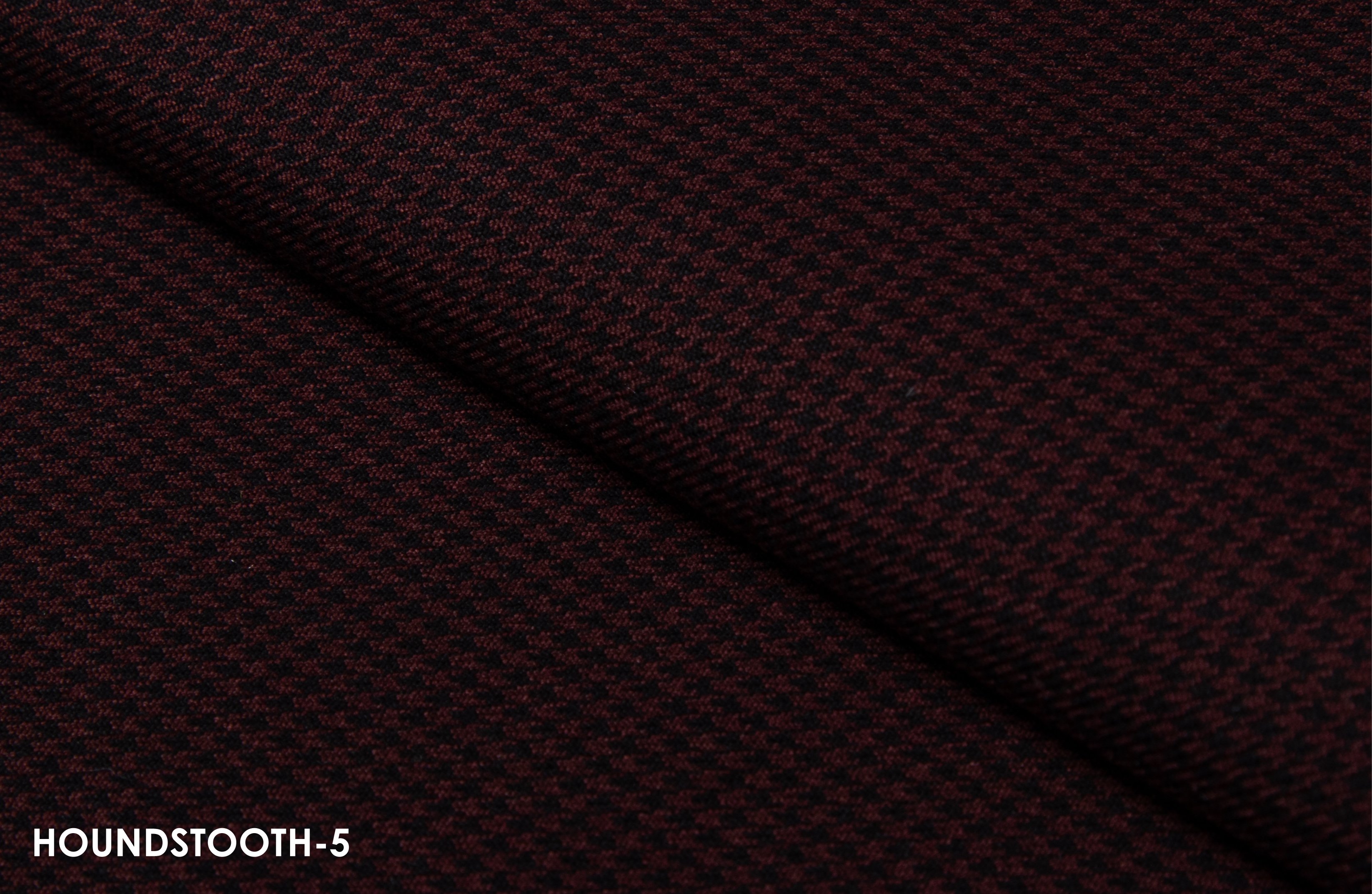 Burgundy Micro-Houndstooth Blazer