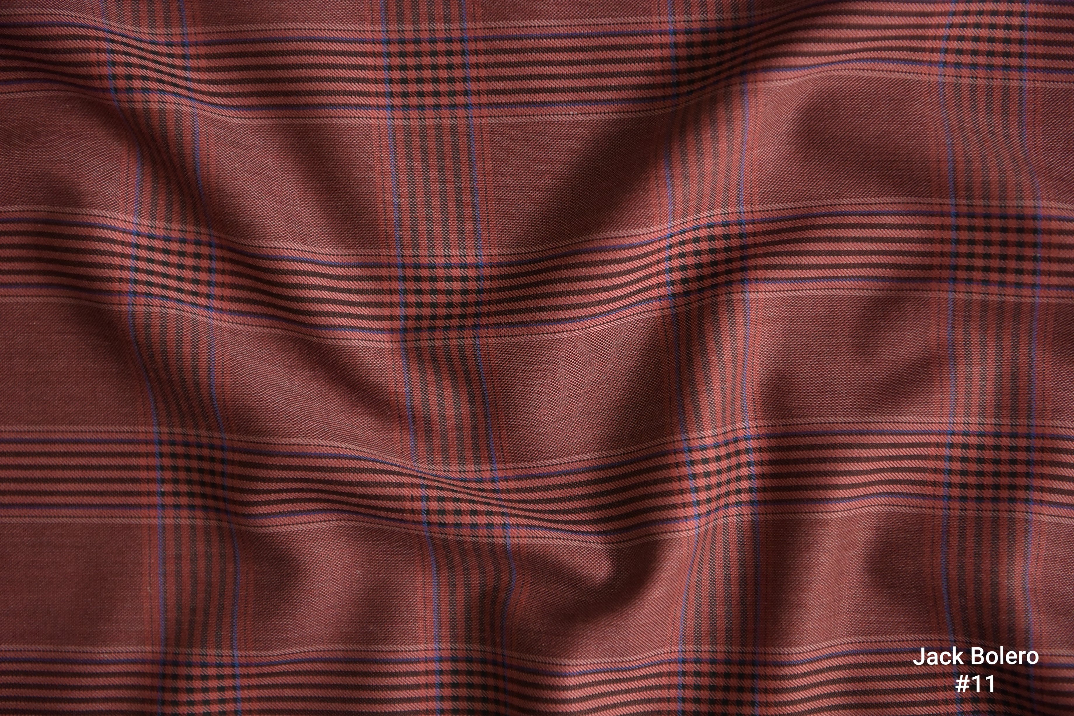 Russet Glen Check Blazer with Navy Accents