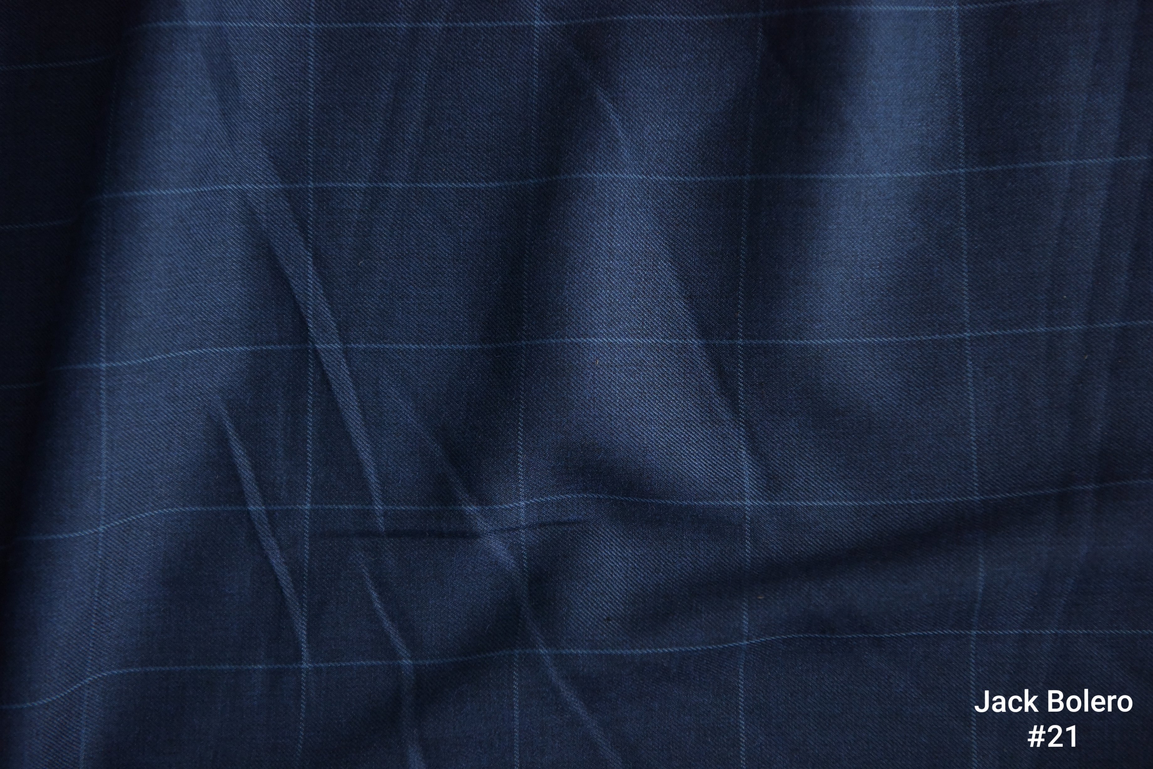 Navy Windowpane Blazer with Light Blue Lines