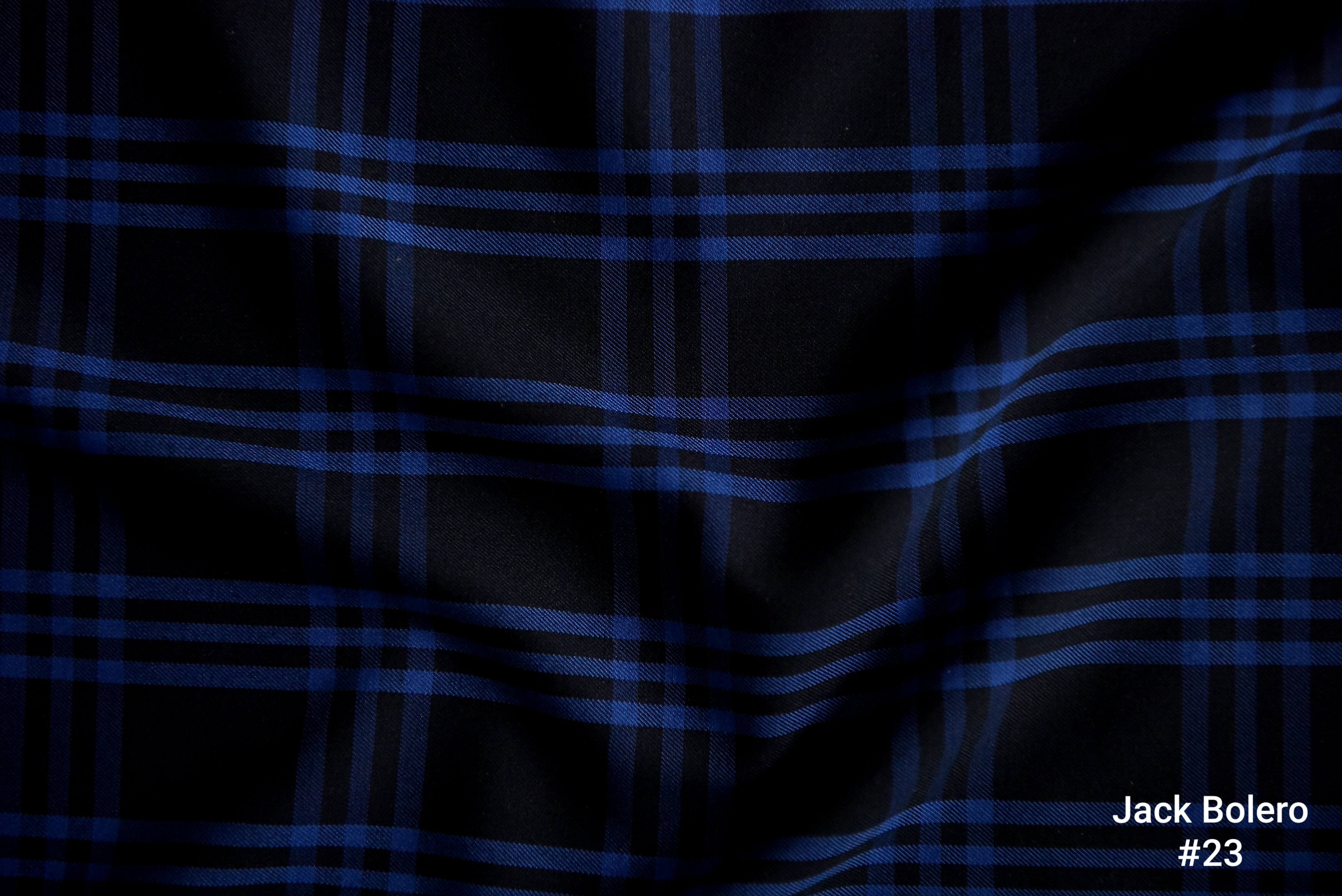 Black Plaid Suit with Royal Blue Lines
