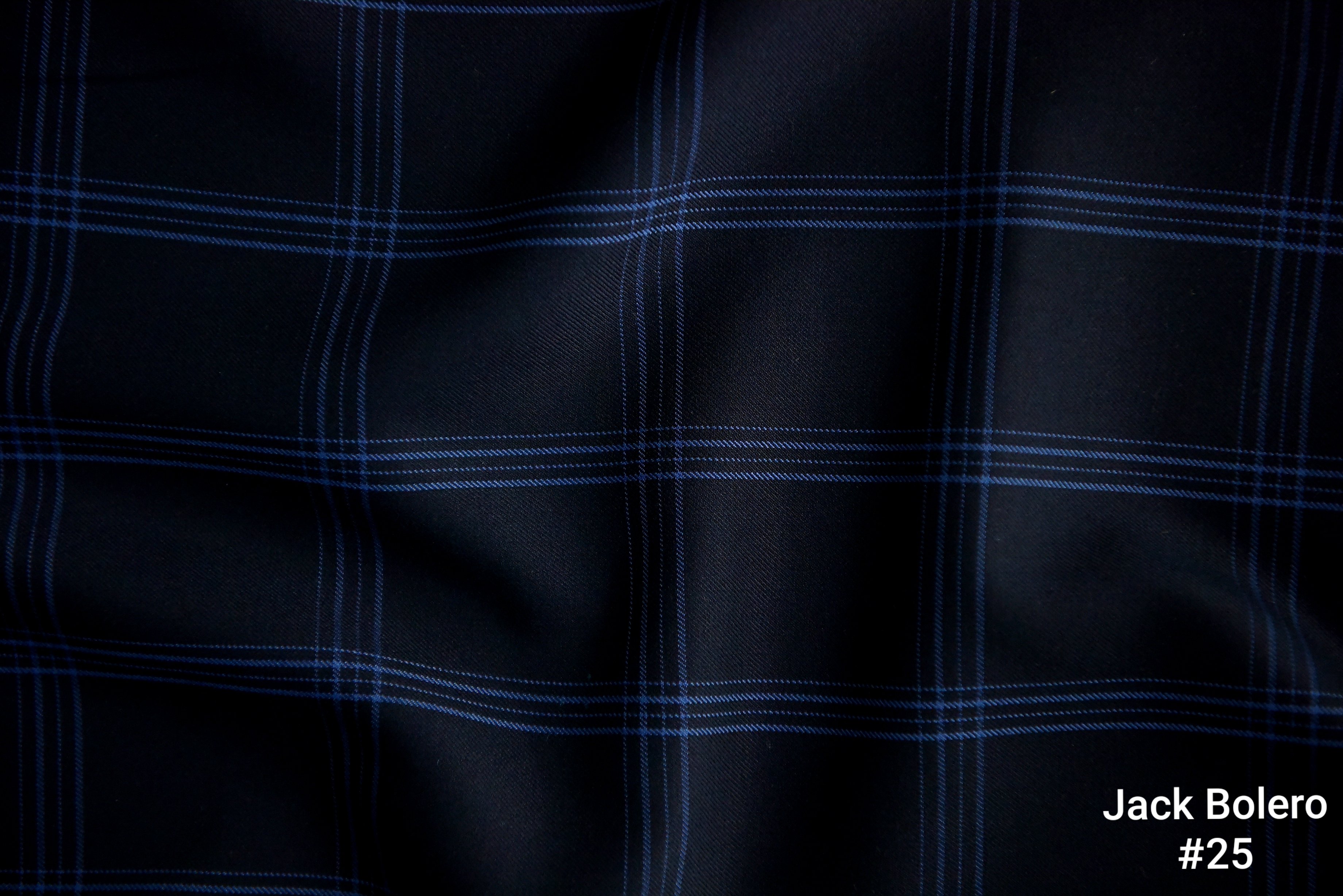Midnight Windowpane Suit with Blue Accents