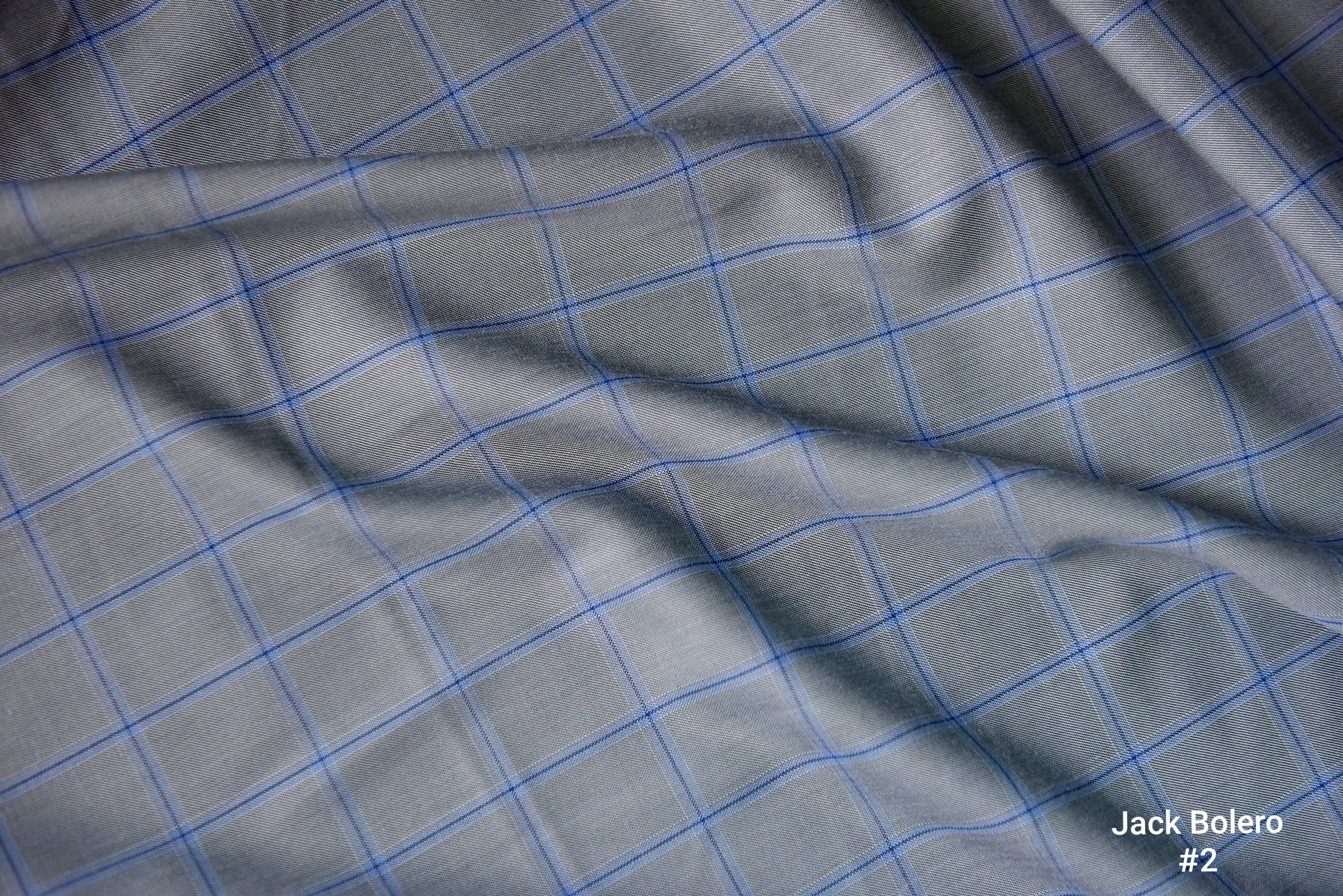 Light Grey Windowpane Blazer with Blue Lines