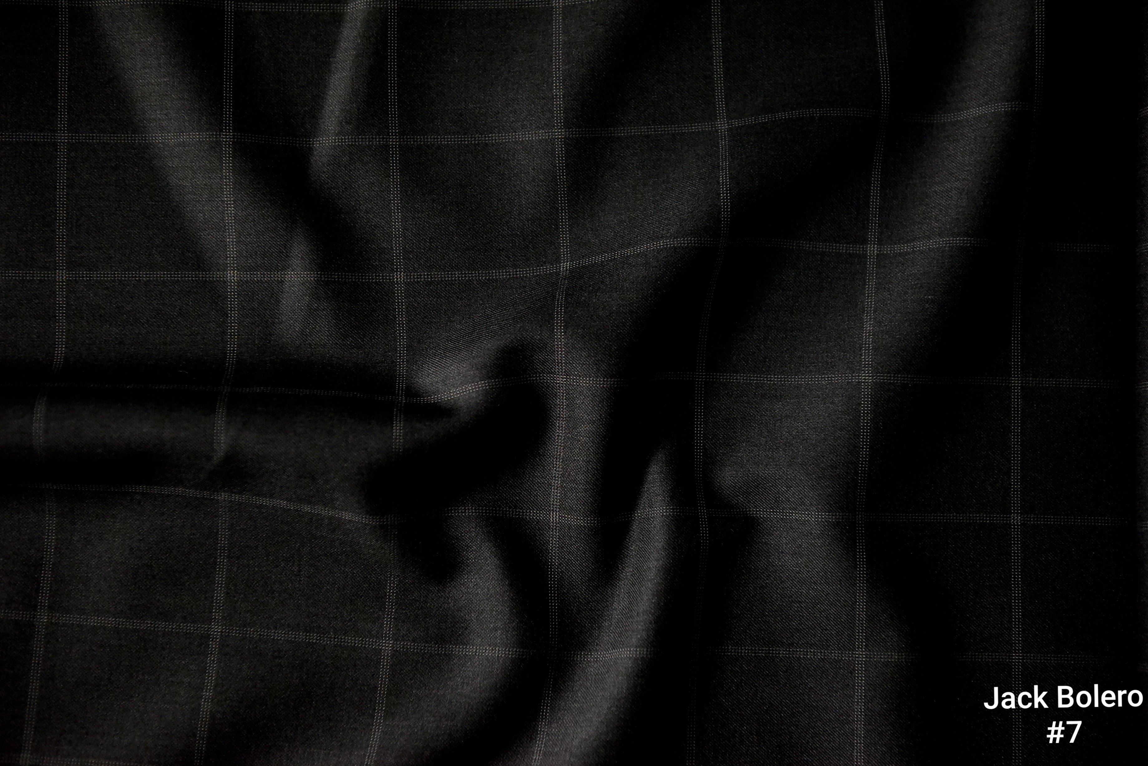 Black Windowpane Blazer with Grey Lines